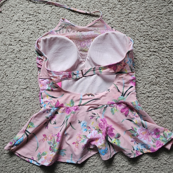 Betsey Johnson floral halter swim top - Picture 3 of 4